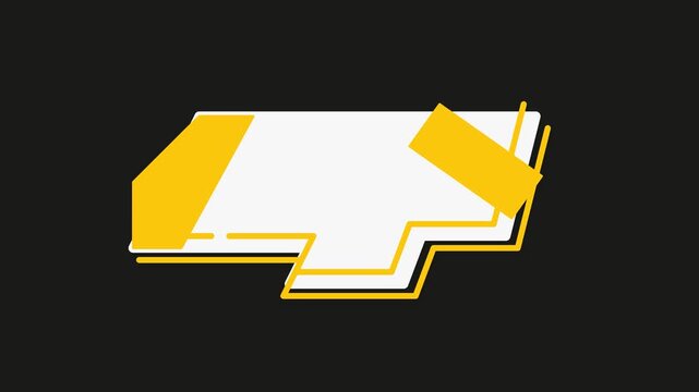 Modern Yellow and White Geometric Lower Third Text Box