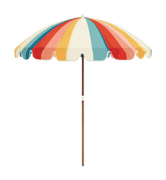 Colorful beach umbrella illustration.
