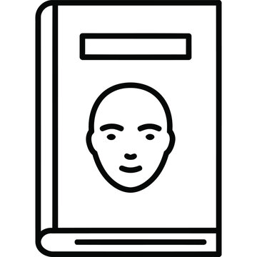 Skincare Guide Book Line Icon - Beauty Manual Outline Vector Symbol