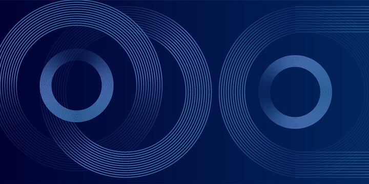 Abstract blue gradient background. Geometric circle shapes pattern and abstract lines. Modern shiny blue gradient color. Futuristic technology consept. Your high quality tranding design background.