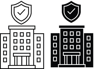 Fototapeta premium Insurance company icon. Insurance companies sign. Insurance service symbol. flat style.