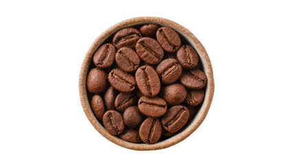 Fototapeta premium Roasted coffee beans in a ceramic bowl