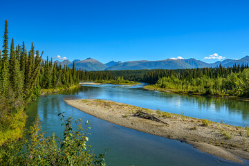 Naklejka premium Hyland River, Yukon Territory