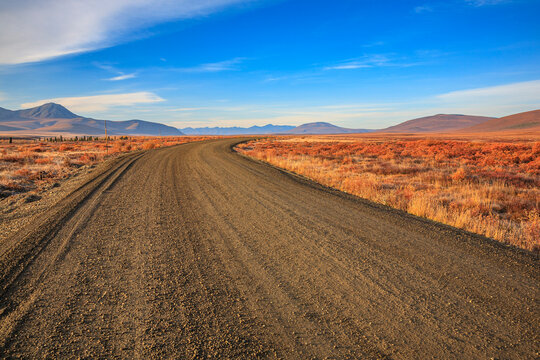 Dempster Highway Crossing the Blackstone Uplands, Yukon Territory