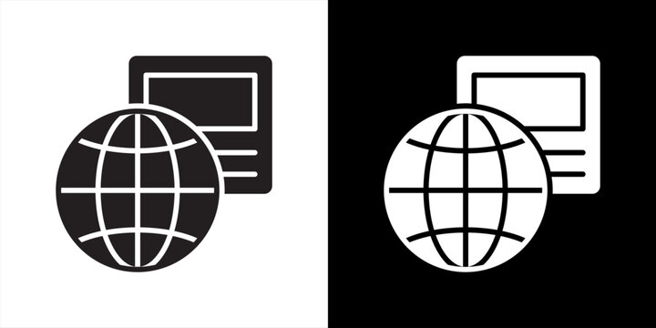 Web Hosting Icon Sheet Black And White
