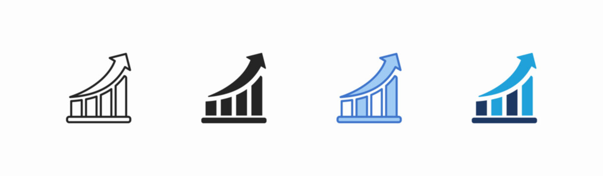 Set of growth icon collection in multiple style. Icon suitable for web and mobile application