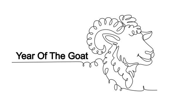 continews line ear of the Goat celebrated . Chinese New Year 2027. Translation%3A Happy New Year 2026  Year of the Goat.