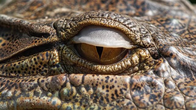 Close up of reptile eye details.