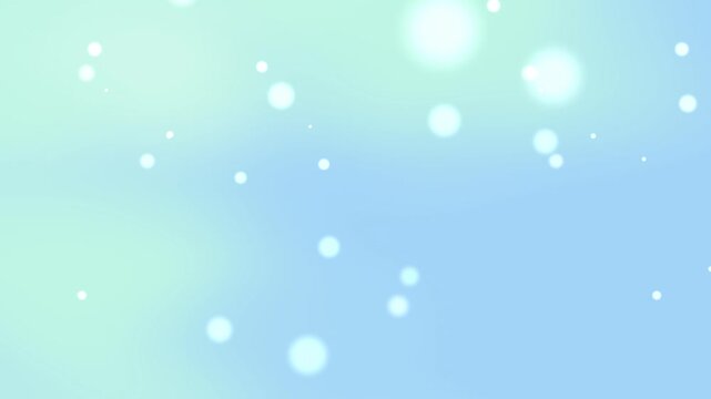 Soft mint and blue pastel bokeh lights floating seamless loop 4K dreamy background
