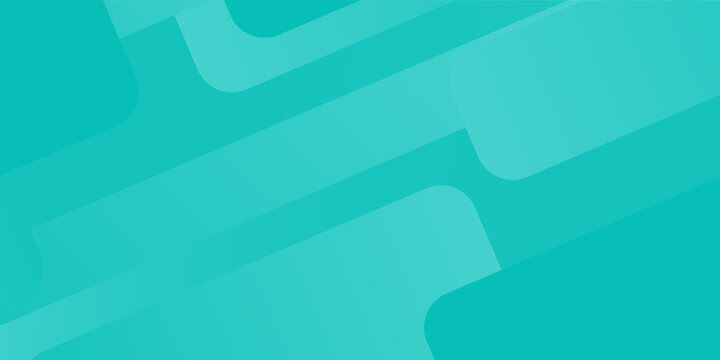 Colorful abstract geometric background with green turquoise gradient color combination. Simple overlap pattern color lines on background. Eps10 vector