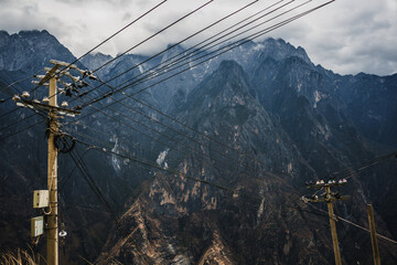 China, Yunnan Province, Jade Dragon Snow Mountain beside Tiger Leaping Gorge  © yue