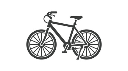 Fototapeta premium Black bicycle with two wheels.