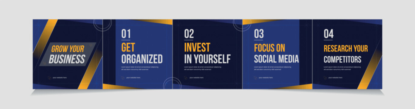 Social Media Carousel Post, Instagram Carousel Template, Microblog carousel template for social media post.