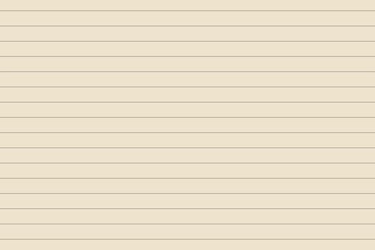 Vintage Lined Paper Background, Beige Notebook Page Texture with Horizontal Lines, Blank Writing Sheet for Stationery, Education and Design. white paper texture
