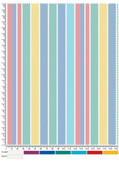 Colorful vertical striped pattern background with wide pastel color blocks, modern minimalist geometric abstract design for seamless textile, wallpaper, and digital graphics template © HEMEL