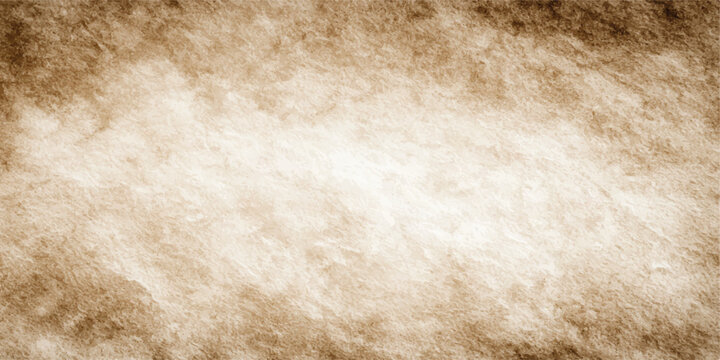 Close up brown fur texture background with vintage aged parchment grunge paper style, antique worn beige textured surface, retro manuscript wall pattern