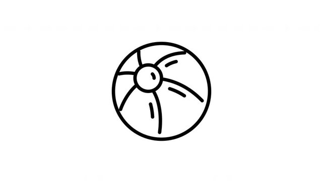 beach ball animation icon