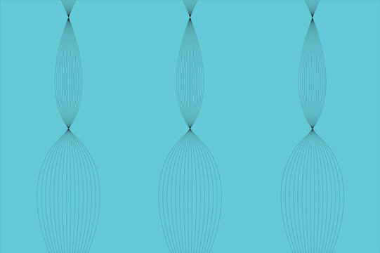 Spindle shapes with converging lines teal background vector illustration