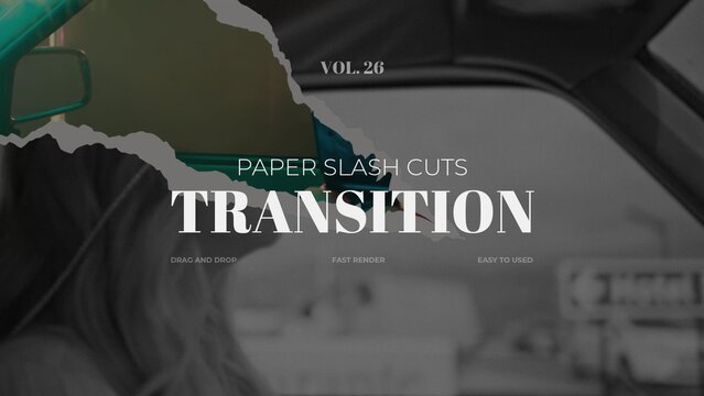 Paper Slash Cuts Transition / Horizontal / Part 26