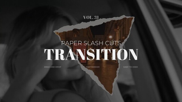 Paper Slash Cuts Transition / Horizontal / Part 31