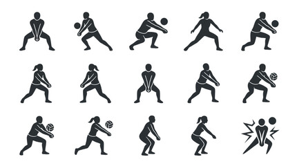 Black silhouettes of basketball players. © Ike