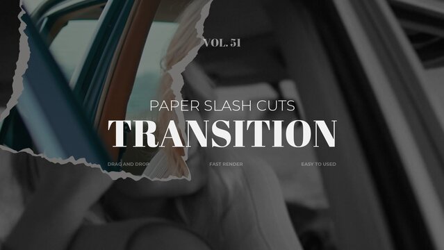 Paper Slash Cuts Transition / Horizontal / Part 51