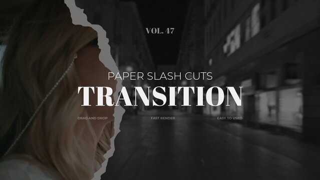 Paper Slash Cuts Transition / Horizontal / Part 47