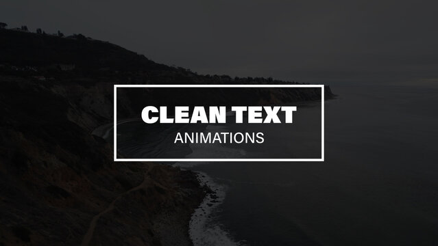 Clean Text Animations