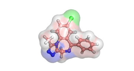 Alprazolam/ Xanax, 3D molecule 4K © MedBioChem