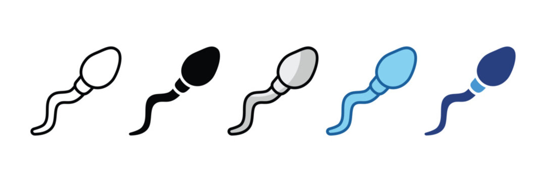 Sperm  Icon Set Multiple Style Collection