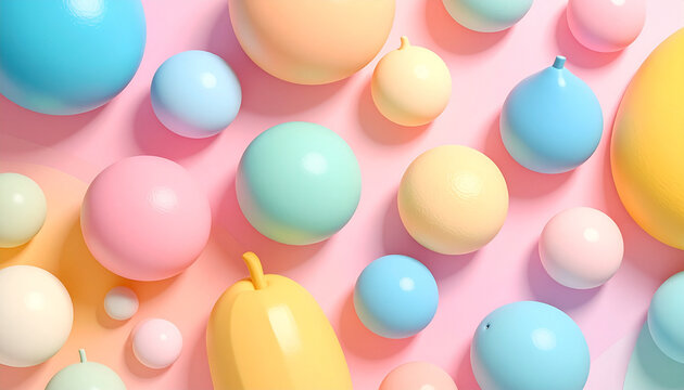 Pastel 3D Bubble Background