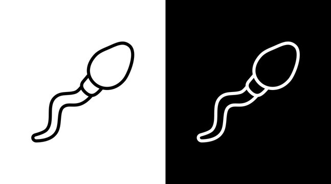 Sperm  White Icon Set Design