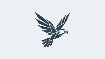 Obraz premium Geometric Eagle in Flight Silhouette.