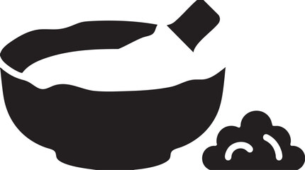 Cute Penguin with Egg in Cup Bowl Vector Illustration Black Silhouette Animal Icon Design Isolated on White Background © Rehan Bin Nadim