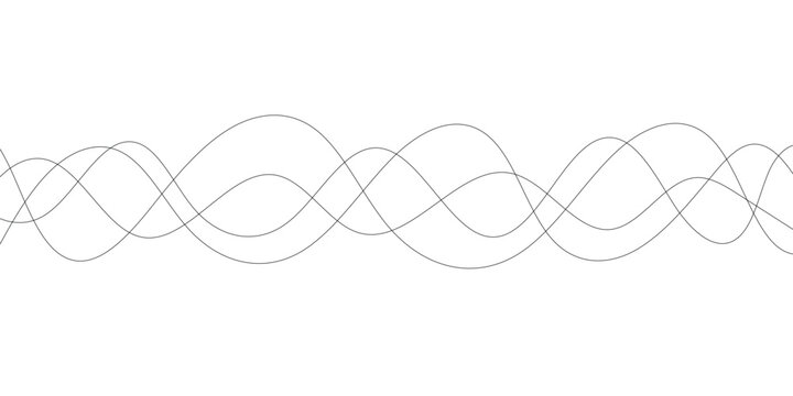 Minimalist horizontal sine wave lines pattern with abstract horizontal minimalist rhythmic frequency waveforms geometric graphics vibration