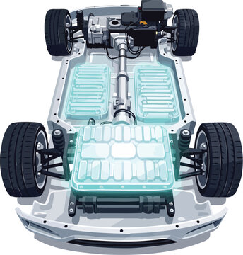 Technical Electric Vehicle Underviewpoint Detail