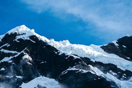 Snowy mountain landscape