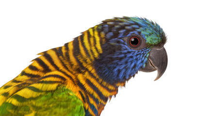 Rainbow Lorikeet parrot head and neck detail © Peregrine