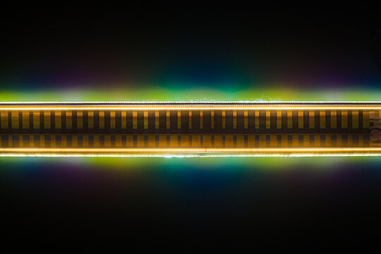  illuminated railway bridge