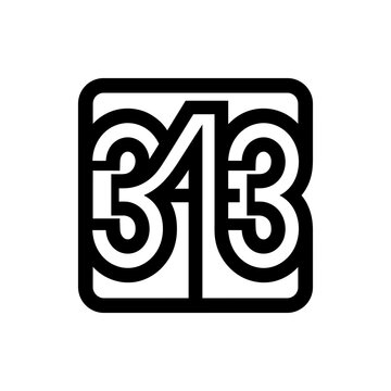 Abstract Geometric Number 313 Logo Design