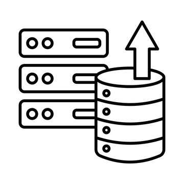 Incremental Backup Vector Line icon Design
