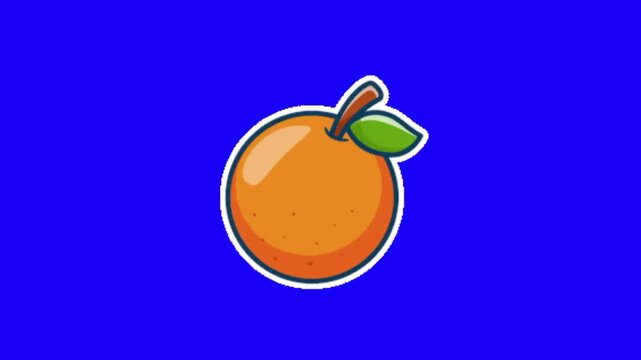 Cute Chibi Orange Animation Green Screen