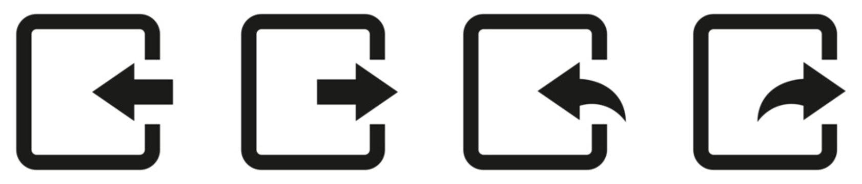 Modern linear user interface icons for common web actions