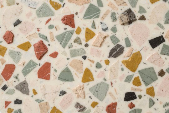 Colorful Terrazzo Stone Texture Background