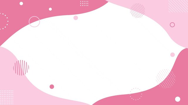 simple, cute, and pop-style background frame featuring pastel-colored geometric shapes and waves