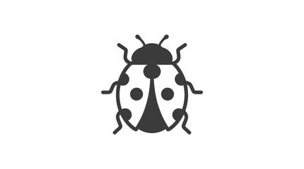 Black ladybug insect illustration graphic. © siska