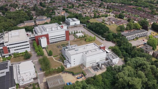 Sprawling Campus Architecture From Aerial View on a Sunny Day