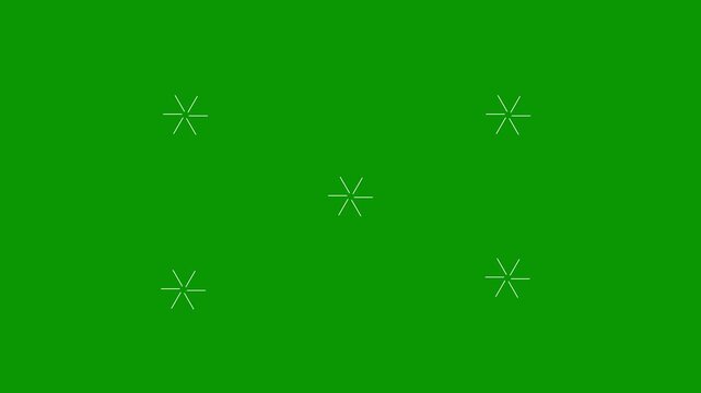 Twinkling stars animation, sparkle star glitter, retro doodle cartoon vector style, shiny twinkle lights with glowing burst.movement appear on green screen flash bright.4K animation video