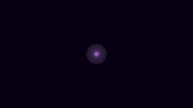 Minimalist purple spiral motion background, abstract rotating vortex animation for modern digital and creative projects 4k