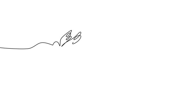 Peace Word Single Line Drawing Animation for Inner Harmony Life Concept